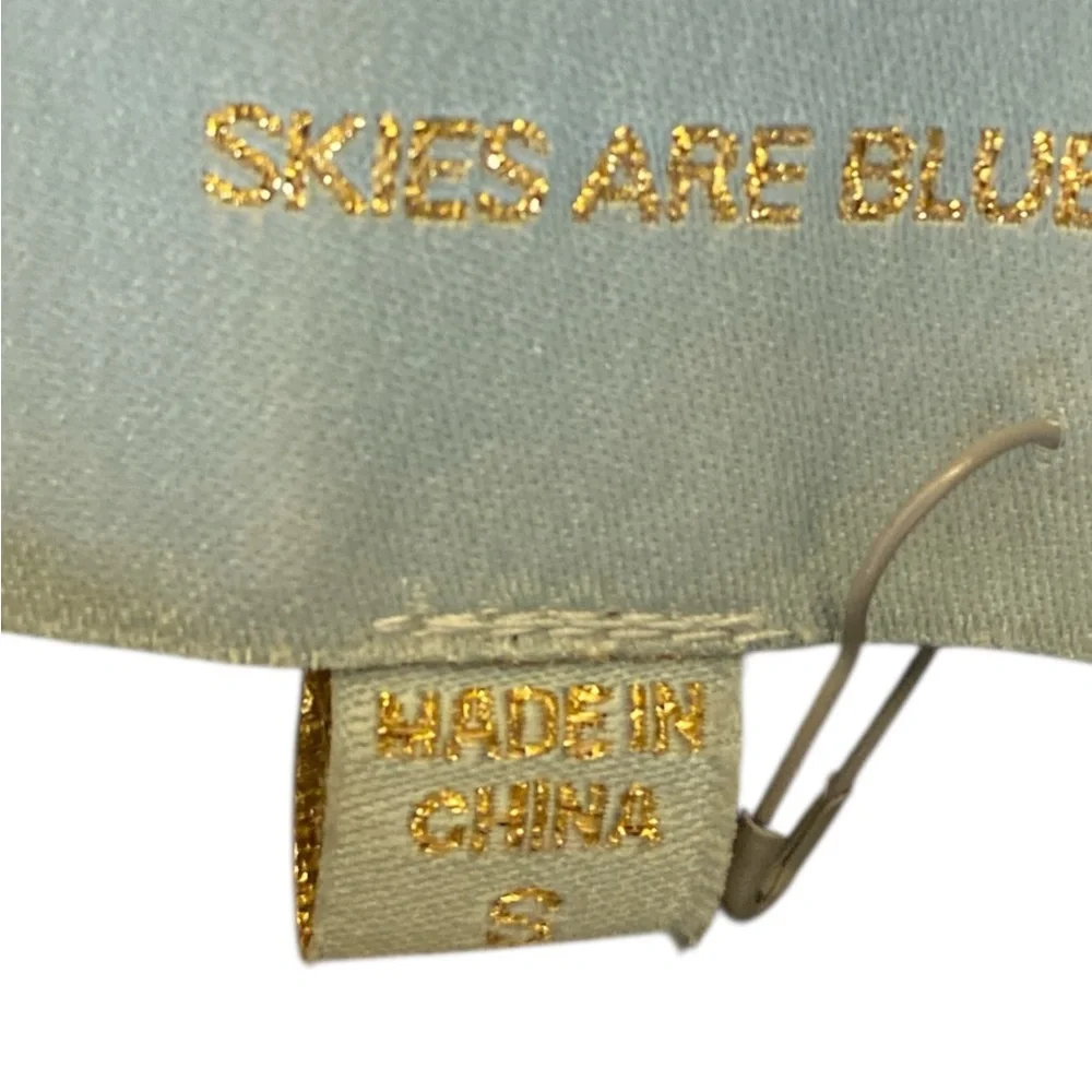 Skies Are Blue Gray, white & Burgandy ButtonDown down midi Aline dress size 8 - Picture 3 of 8